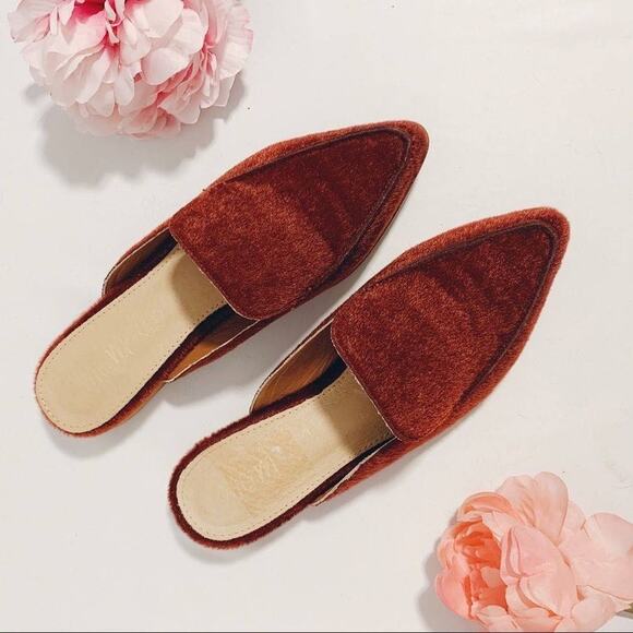 Mi.iM Shoes - Mi.iM Lux Burgundy Red Calf Hair Mule Loafer Slipper Flats Womens 7.5